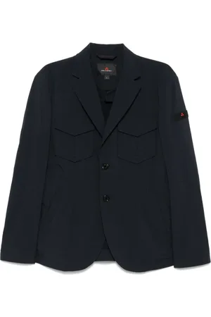 Peuterey Homme, Vestes, Bleu, Taille: XL Manteau Bleu avec Boutons et Poches