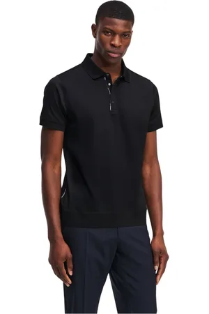 Karl Lagerfeld Homme, Tops, Bleu, Taille: XL Polo avec fermeture à bouton-pression et détails fins