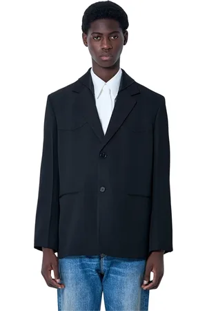 Jil Sander Homme, Vestes, Noir, Taille: M Blazer à double col
