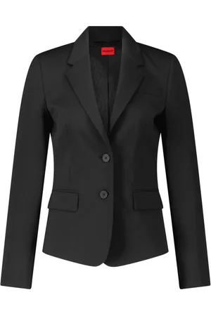HUGO BOSS Femme, Vestes, Noir, Taille: 38 FR Blazer Ajusté Aredana en Laine