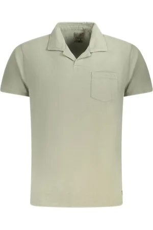 Guess Homme, Tops, Vert, Taille: XL T-shirt vert à col en V avec poche