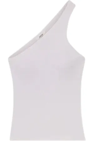 AGOLDE Femme, Tops, Blanc, Taille: 38 FR Débardeur Blanc à Une Épaule Dénudée