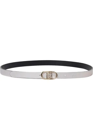 Liu Jo Femme, Accessoires, Gris, Taille: L Ceinture en Cuir avec Boucle Logo