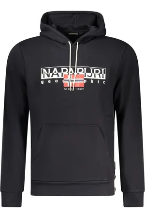 Napapijri Homme, Sweatshirts et sweats à capuche, Noir, Taille: S Sweat à capuche noir à manches longues