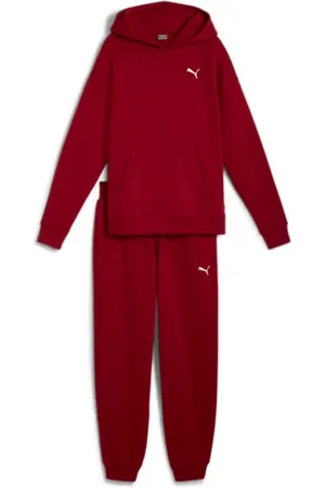PUMA Femme, Sport, Rouge, Taille: 36 FR Survêtement Bordeaux à capuche pour femmes