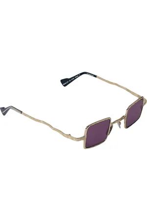 KUBORAUM Unisex, Accessoires, Jaune, Taille: ONE Size Monture Carrée en Métal Verres Transparent