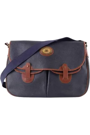 Burberry Femme, Pre-owned, Bleu, Taille: ONE Size Pre-owned Cuir sacs-ports-paule