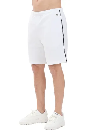 Lacoste Homme, Shorts, Blanc, Taille: M Shorts blancs sportifs avec détails logo