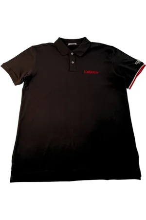 Iceberg Homme, Tops, Noir, Taille: XL Polo Noir en Coton avec Logo