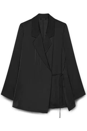 Fiorella rubino Femme, Vestes, Noir, Taille: 44 FR Blazer léger en satin