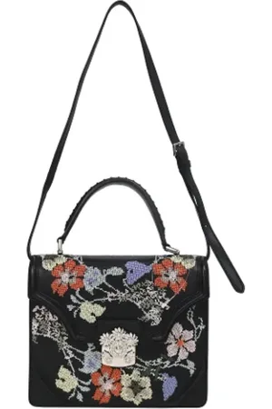 Alexander McQueen Femme, Pre-owned, Noir, Taille: ONE Size Pre-owned Cuir sacs-main