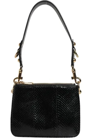 Dolce & Gabbana Femme, Sacs, Noir, Taille: ONE Size Sac à bandoulière en cuir noir