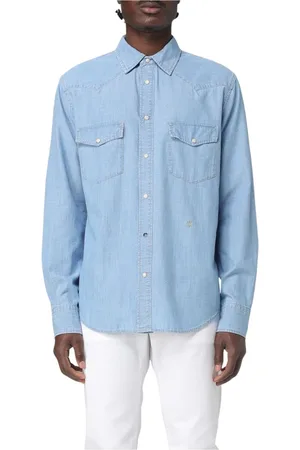 Jacob Cohen Homme, Chemises, Bleu, Taille: XL Chemise en Denim Décontractée à Manches Longues