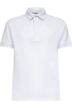 Etro Homme, Tops, Blanc, Taille: M Polo Blanc avec Logo Brodé