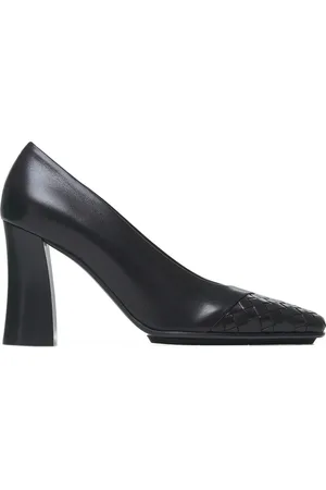 Bottega Veneta Femme, Chaussures, Noir, Taille: 37 1/2 EU Escarpins Noirs en Cuir à Bout Pointu