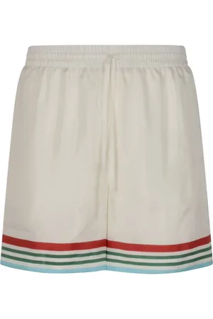 Casablanca Homme, Maillots de bain, Blanc, Taille: L Vêtements de Mer Short à Cordon