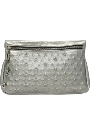 Jimmy Choo Femme, Pre-owned, Gris, Taille: ONE Size Pre-owned Cuir pochettes-minaudieres