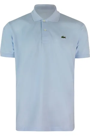 Lacoste Homme, Tops, Bleu, Taille: M Polo Bleu à Col Côtelé