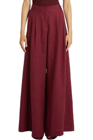 MARELLA Femme, Pantalons, Rouge, Taille: 34 FR Pantalon Bordeaux