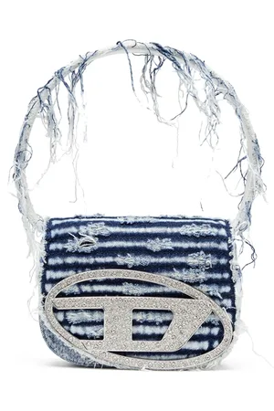 Diesel Femme, Sacs, Bleu, Taille: ONE Size Sac Bandoulière Bleu en Cuir de
