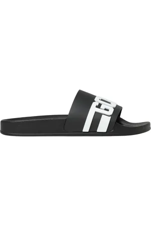 GCDS Homme, Chaussures, Noir, Taille: 42 EU Sandales noires élégantes avec semelle en caoutchouc