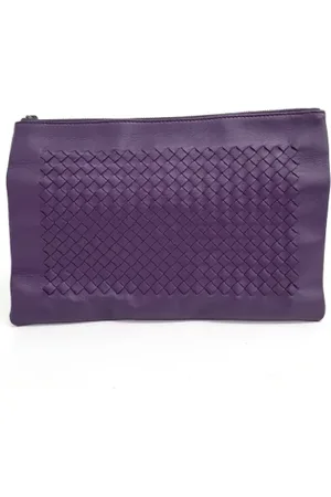Bottega Veneta Femme, Pre-owned, Violet, Taille: ONE Size Pre-owned Cuir pochettes-minaudieres