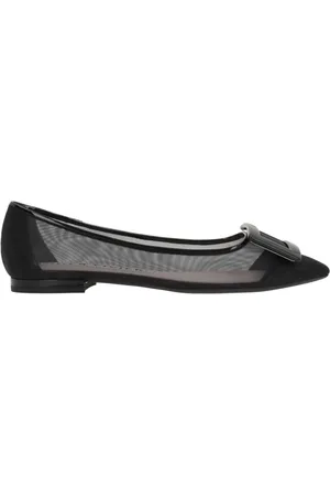 Roger Vivier Femme, Chaussures, Noir, Taille: 35 EU Ballerines noires en maille