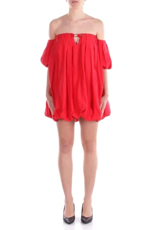 Pinko Femme, Robes, Rouge, Taille: 36 FR Robe Rouge avec Détails Métalliques