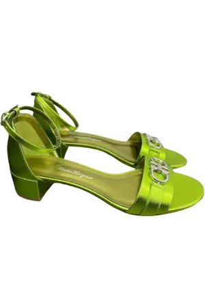Salvatore Ferragamo Femme, Chaussures, Vert, Taille: 37 EU Sandales Élégantes pour Hommes et Femmes