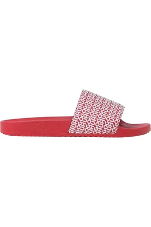 HUGO BOSS Homme, Chaussures, Rouge, Taille: 40 EU Sandales Rouges avec Logo Imprimé