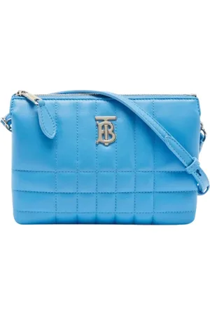 Burberry Femme, Pre-owned, Bleu, Taille: ONE Size Pre-owned Cuir sacs-ports-paule