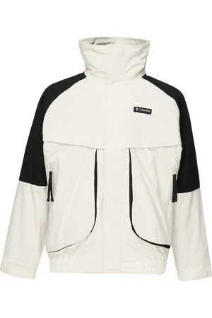 Columbia Homme, Vestes, Multicolore, Taille: S Veste Réversible à Double Face avec Fermeture Éclair Blanc/Noir/Violet