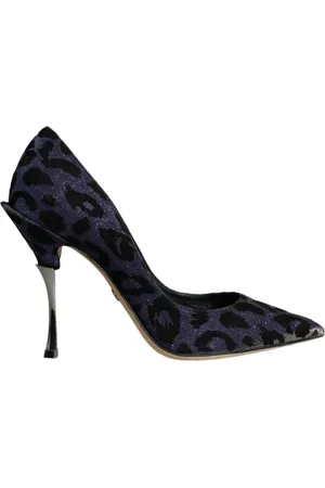 Dolce & Gabbana Femme, Chaussures, Violet, Taille: 37 EU Violet Leopard Lurex High Heels Escarpins
