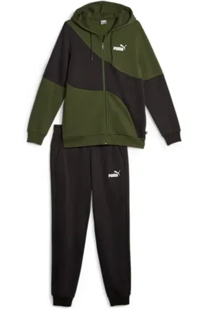 PUMA Homme, Sport, Multicolore, Taille: M Homme Vert Noir Sweat Tracksuit