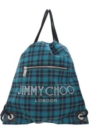 Jimmy Choo Femme, Pre-owned, Vert, Taille: ONE Size Pre-owned Toile sacs-dos