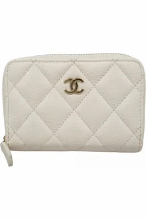 CHANEL Femme, Pre-owned, Blanc, Taille: ONE Size Pre-owned Toile petite-maroquinerie