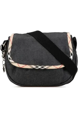Burberry Femme, Pre-owned, Noir, Taille: ONE Size Pre-owned Denim sacs-ports-paule