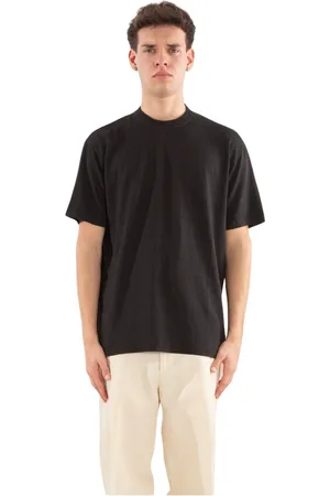Daniele Fiesoli Homme, Tops, Noir, Taille: M Tee-shirt en lin stretch