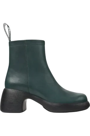 Camper Femme, Chaussures, Vert, Taille: 36 EU Bottines en Cuir Vert pour Femmes