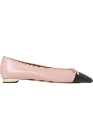 Aquazzura Femme, Chaussures, Rose, Taille: 36 1/2 EU Ballerines en Cuir Blanc