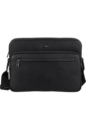 HUGO BOSS Homme, Sacs, Noir, Taille: ONE Size Sac Messager en Similicuir Martelé Noir