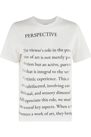 J.W.Anderson Femme, Tops, Blanc, Taille: 38 FR T-shirt Imprimé Texte Ivoire Manches Courtes