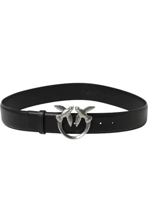 Pinko Femme, Accessoires, Noir, Taille: XS Ceinture en cuir Love Birds