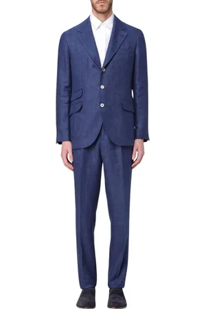 Brunello Cucinelli Homme, Costumes, Bleu, Taille: 2XL Costume Indigo Élégant