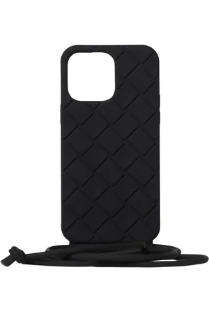 Bottega Veneta Unisex, Accessoires, Noir, Taille: ONE Size Étui de Luxe en Silicone Design Élégant