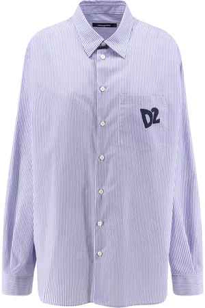 Dsquared2 Femme, Blouses et Chemises, Bleu, Taille: 34 FR Chemise à manches longues bleu clair