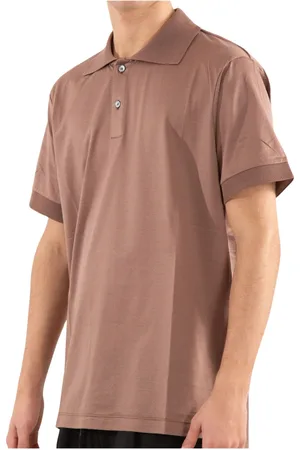Daniele Fiesoli Homme, Tops, Brun, Taille: XL Polo Classique en Filo Scozia