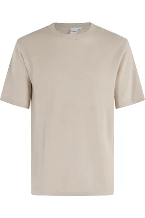 Aspesi Homme, Pulls, , Taille: L T-shirt en Coton Naturel à Nid d