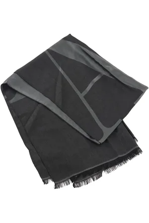 Armani Exchange Femme, Accessoires, Noir, Taille: ONE Size Écharpe Noire avec Détail Logo A|X