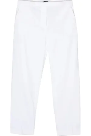 THEORY Femme, Pantalons, Blanc, Taille: 36 FR Pantalon en lin à enfiler